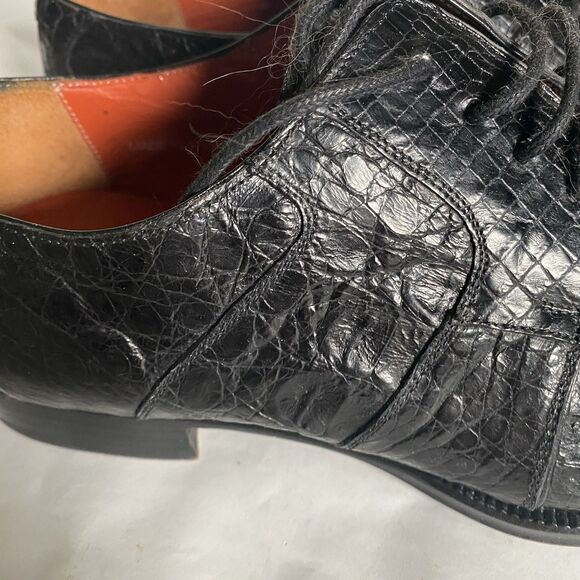MEZLAN Platinum Crocodile Leather Oxford Kingman Dress Shoes US Mens 8 M main image 12